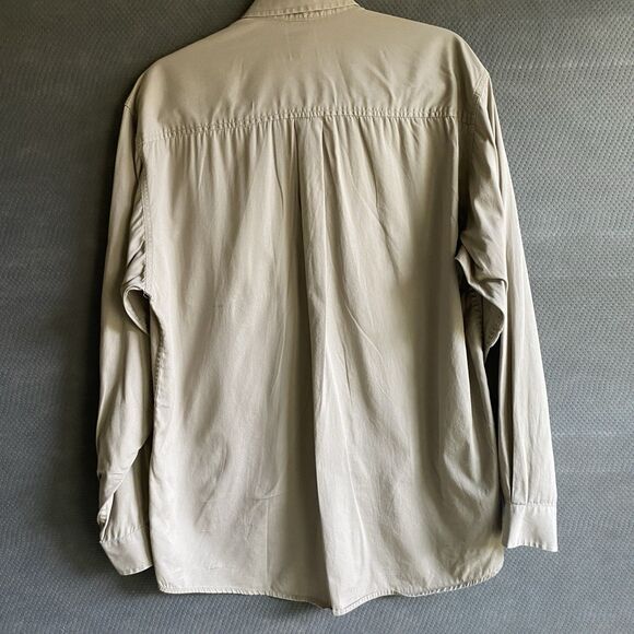 Cinch Shirt Mens Medium Tan Long Sleeve Button Down Western Cowboy Casual - Picture 6 of 6